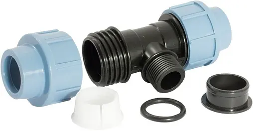 Тройник компрессионный переходной 25мм x ¾"н x 25мм Unipump 75982