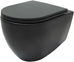Унитаз подвесной безободковый Allen Brau Reality черный матовый 4.32006.31 Унитаз подвесной безободковый Allen Brau Reality черный матовый 4.32006.31, 3