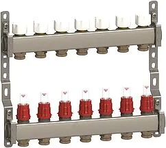 Группа коллекторная с расходомерами 7 отводов 1"в/в x ¾"ек General Fittings CX RBR91612400700 Группа коллекторная с расходомерами 7 отводов 1"в/в x ¾"ек General Fittings CX RBR91612400700