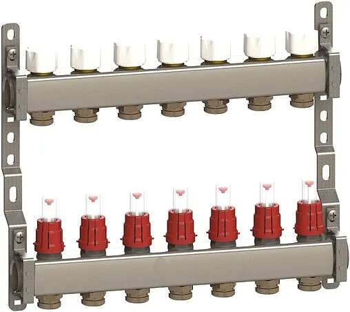 Группа коллекторная с расходомерами 7 отводов 1&quot;в/в x ¾&quot;ек General Fittings CX RBR91612400700