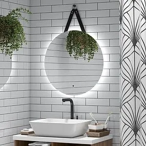 Зеркало с подсветкой Continent Glamour Led 80x90 с часами белый ЗЛП606 Зеркало с подсветкой Continent Glamour Led 80x90 с часами белый ЗЛП606, 5