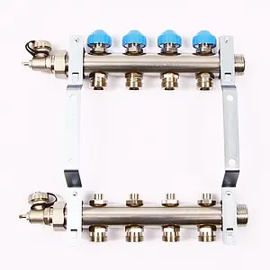 Группа коллекторная без расходомеров 4 отвода 1&quot;н/н x ¾&quot;ек Uni-fitt 456W4304, 4