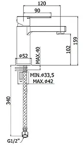 Смеситель для раковины Paffoni Ringo чёрный матовый RIN071NO, 2