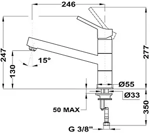 Смеситель для кухни Teka INN 913 хром 116030015, 2