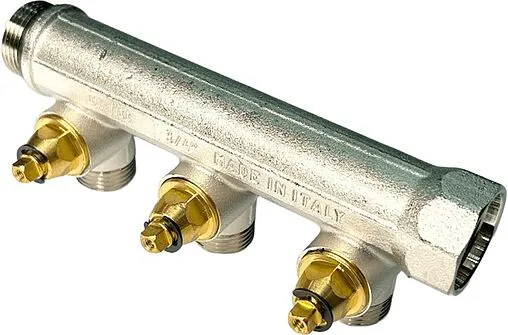 Коллектор регулирующий проходной 3 отвода ¾&quot;в/н x ½&quot;к Uni-fitt 410N3230