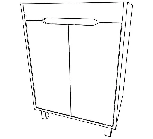 Тумба под умывальник напольная Домино Loft 60 бетон DL5606T