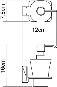 Дозатор для жидкого мыла Wasserkraft Exter бронза 5299, 3