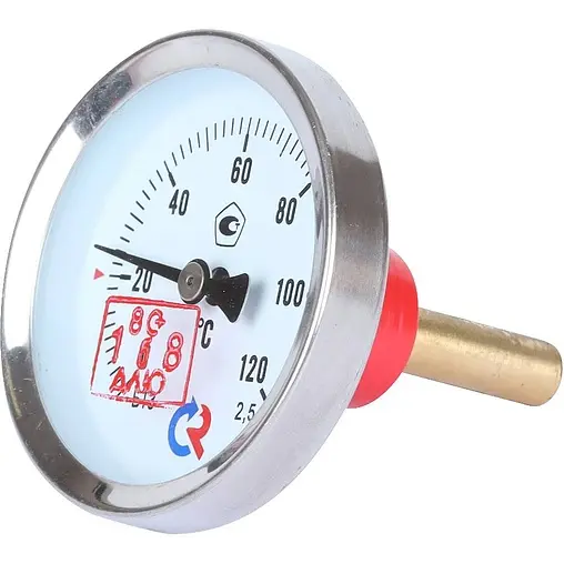 Термометр биметаллический Росма БТ-31.211 63мм 120°С гильза 46мм ½&quot; 00000002409