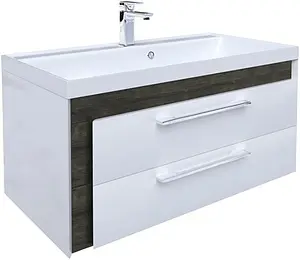 Тумба-умывальник подвесная IDDIS Color Plus 90 белый/венге COL90W0i95+0069000i28 Тумба-умывальник подвесная IDDIS Color Plus 90 белый/венге COL90W0i95+0069000i28, 1