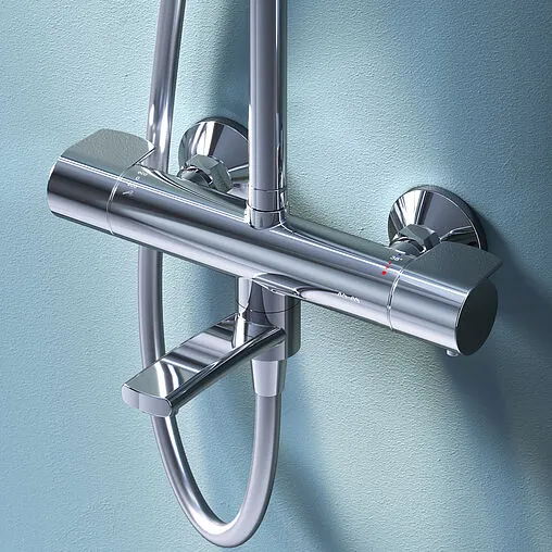 Душевая система с термостатом для ванны Am.Pm X-Joy хром F0785A500 Душевая система с термостатом для ванны Am.Pm X-Joy хром F0785A500