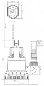 Насос дренажный Q=5.1м³/ч H=6м Джилекс Дренажник 85/6 5153 Насос дренажный Q=5.1м³/ч H=6м Джилекс Дренажник 85/6 5153, 2