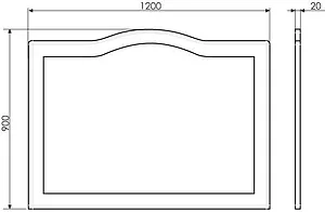 Зеркало Comforty Монако 120 белый 00003132225CF Зеркало Comforty Монако 120 белый 00003132225CF, 2