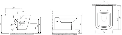 Унитаз подвесной Kale Basics белый 7112236300+70122729S0