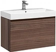 Тумба-умывальник подвесная Aquanet Нью-Йорк 85 орех 00203947+00198208