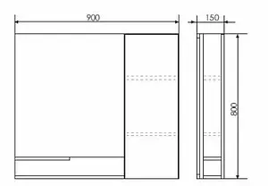 Шкаф-зеркало Comforty Верона 90 дуб белый 00004136714CF, 2