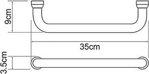 Поручень Wasserkraft хром 1066, 3