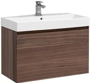 Тумба-умывальник подвесная Aquanet Нью-Йорк 85 орех 00203947+ Тумба-умывальник подвесная Aquanet Нью-Йорк 85 орех 00203947+, 1