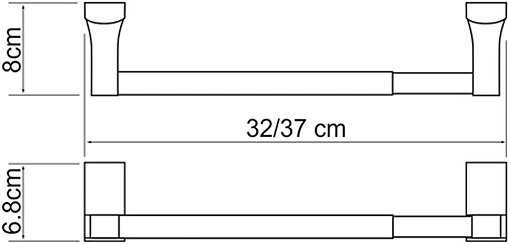 Полотенцедержатель Wasserkraft Exter бронза 5222D