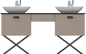 Тумба под умывальник напольная Isvea Bei 158 норка/чёрный 21BE1064155I Тумба под умывальник напольная Isvea Bei 158 норка/чёрный 21BE1064155I, 1