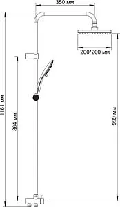 Душевая система без смесителя Wasserkraft хром A017 Душевая система без смесителя Wasserkraft хром A017, 2