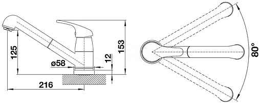 Смеситель для кухни с выдвижным изливом для установки перед окном Blanco Daras-S-F хром 521752