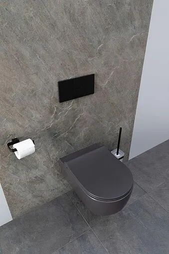 Унитаз подвесной безободковый Allen Brau Priority антрацит 4.31001.AN