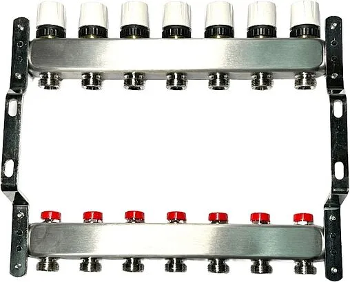 Группа коллекторная без расходомеров 7 отводов 1&quot;в/в x ¾&quot;ек Uni-fitt TECHNO 451W4307