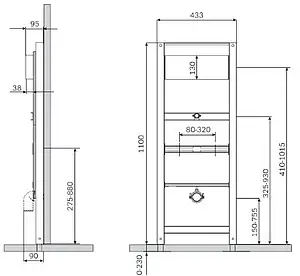 Инсталляция для писсуара Am.Pm I022701, 2