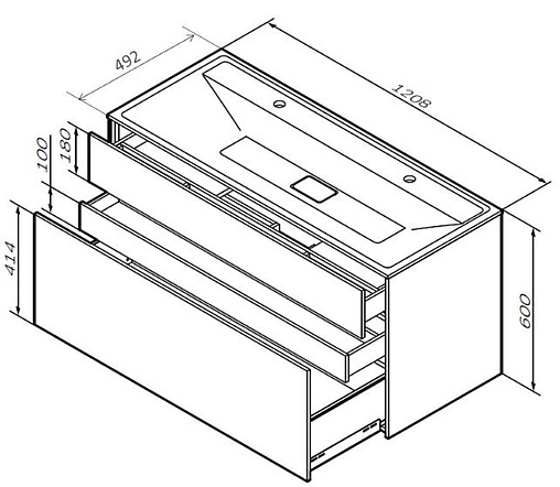 Тумба под умывальник подвесная Am.Pm Inspire 2.0 120 белый M50AFHX1203WM Тумба под умывальник подвесная Am.Pm Inspire 2.0 120 белый M50AFHX1203WM