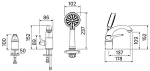 Смеситель на борт ванны на 3 отверстия IDDIS Oldie хром OLDSB30i07 Смеситель на борт ванны на 3 отверстия IDDIS Oldie хром OLDSB30i07, 2
