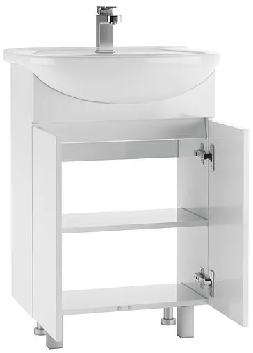 Тумба под умывальник напольная Айсберг Уют 55 белый DA1629T