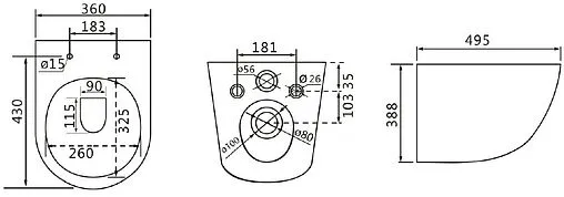 Комплект 5 в 1 Lemark Peneda+ Bit+Glazer White 100804426 с кнопкой Bit 9804008 белый глянцевый