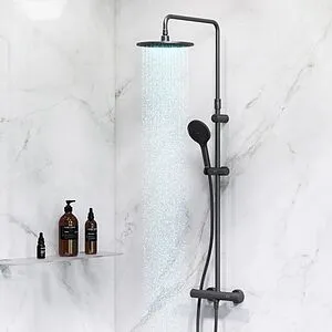 Душевая система с термостатом для душа Am.Pm Like чёрный матовый F0780422 Душевая система с термостатом для душа Am.Pm Like чёрный матовый F0780422, 4