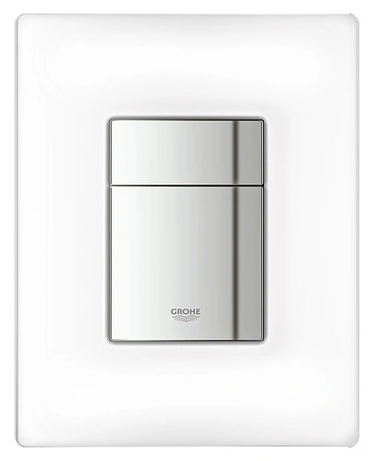 Клавиша смыва для унитаза Grohe Skate Cosmopolitan Glass 38845MF0 кнопки/хром глянцевый, панель/стекло белый Клавиша смыва для унитаза Grohe Skate Cosmopolitan Glass 38845MF0 кнопки/хром глянцевый, панель/стекло белый