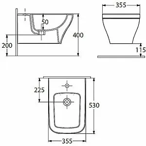 Биде подвесное Allen Brau Infinity белый 4.21014.20 Биде подвесное Allen Brau Infinity белый 4.21014.20, 2