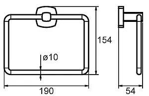 Полотенцедержатель Milardo Volga хром VOLSML0M52, 2
