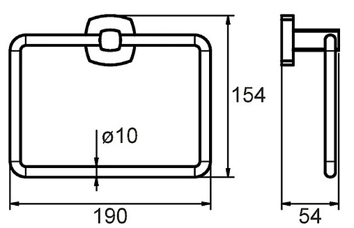 Полотенцедержатель Milardo Volga хром VOLSML0M52