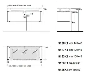 Консоль Kerasan Cento 100 хром/прозрачный 9153K1 Консоль Kerasan Cento 100 хром/прозрачный 9153K1, 2