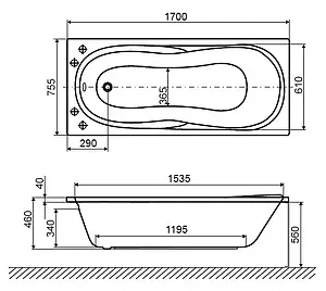 Ванна акриловая Excellent Elegance 170x75 WAEX.ELE17WH, 3