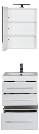 Шкаф-зеркало Aquanet Нота 58 L белый 00165370