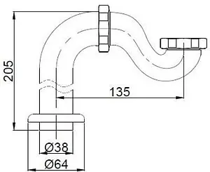 Слив-перелив для ванны BelBagno золото BB567-ORO Слив-перелив для ванны BelBagno золото BB567-ORO, 3