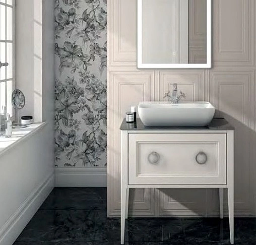 Тумба-умывальник напольная Kerama Marazzi Plaza Classic 80 белый PL.C.80.1\\WHT+PL.wbu.55