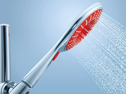 Лейка ручного душа Grohe Rainshower Icon хром/красный 27443000 Лейка ручного душа Grohe Rainshower Icon хром/красный 27443000