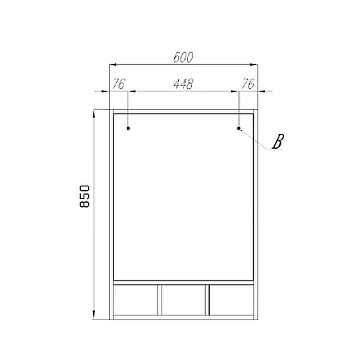 Зеркало Aquaton Йорк 60 белый/дуб сонома 1A170102YOAD0