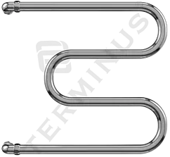 Полотенцесушитель водяной Terminus М-образный AISI 32х2 500х500 полированная сталь 4620768881145