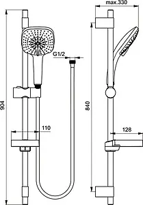 Душевая стойка Ideal Standard IdealRain cube хром B0017AA Душевая стойка Ideal Standard IdealRain cube хром B0017AA, 2