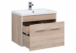 Тумба под умывальник подвесная Aquanet Августа 75 дуб сонома 00210029, 4