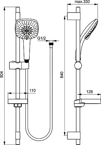 Душевая стойка Ideal Standard IdealRain cube хром B0017AA
