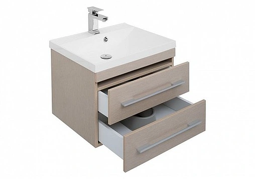 Тумба под умывальник подвесная Aquanet Нота 58 светлый дуб 00171485