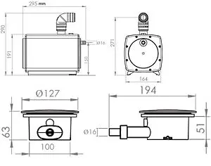Канализационная насосная установка SFA Sanifloor+ 3 Канализационная насосная установка SFA Sanifloor+ 3, 3
